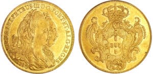 Portugal - D. Maria et D. Pedro III (1777-1786) - Peça (6400 reis) 1780 (Lisbonne)