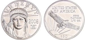 Etats-Unis - 50 dollars (1/2 oz) en platine 2008