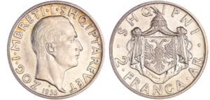 Albanie - Amet Zogu - 2 franchi 1935