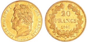Louis-Philippe Ier (1830-1848) - 20 francs tête laurée 1846 A (Paris) Louis-Philippe Ier (1830-1848) - 20 francs tête laurée 1846 A (Paris)
