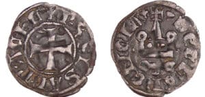 Achaïe - Philippe de Savoie - Denier tournois (Corinthe) Achaïe - Philippe de Savoie - Denier tournois (Corinthe)