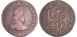 Champagne - Comté de Rethel - Charles de Gonzague - Double liard 1613 Champagne - Comté de Rethel - Charles de Gonzague - Double liard 1613
