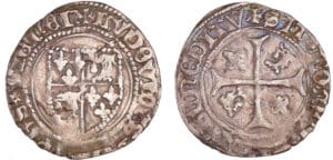 Dauphiné - Louis II - Blanc à l'écu de France et Dauphiné