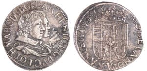 Lorraine - Duché de Lorraine - Charles et Nicole - Teston 1624 (Nancy) Lorraine - Duché de Lorraine - Charles et Nicole - Teston 1624 (Nancy)