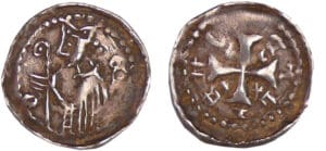 Lorraine - Evêché de Metz - Jean 1er d'Apremont (61ème évêque) - Denier Lorraine - Evêché de Metz - Jean 1er d'Apremont (61ème évêque) - Denier