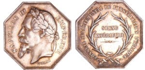 Napoléon III (1852-1870) - Jeton en argent - Conseil départemental d'instruction public (1860-1880) Napoléon III (1852-1870) - Jeton en argent - Conseil départemental d'instruction public (1860-1880)