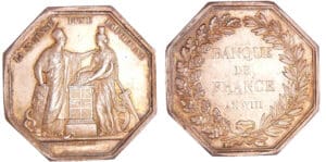 Consulat (1799-1804) - Jeton en argent - Banque de France AN VIII s.d (1880-) Consulat (1799-1804) - Jeton en argent - Banque de France AN VIII s.d (1880-)