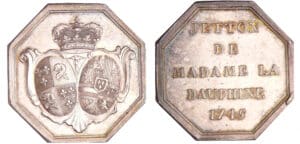 Jeton en argent - Madame la Dauphine 1745 Jeton en argent - Madame la Dauphine 1745
