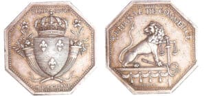 Jeton en argent - Tribunal de commerce de Lyon 1816 Jeton en argent - Tribunal de commerce de Lyon 1816