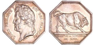 Louis-Philippe Ier (1830-1848) - Jeton en argent - Commerce de la boucherie de Paris s.d. (1832-1841) Louis-Philippe Ier (1830-1848) - Jeton en argent - Commerce de la boucherie de Paris s.d. (1832-1841)