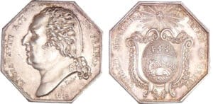 Louis XVIII (1815-1824) - Jeton en argent - Conseil municipal du Havre 1819 Louis XVIII (1815-1824) - Jeton en argent - Conseil municipal du Havre 1819
