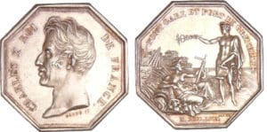 Charles X (1824-1830) - Jeton en argent - Pont gare et pont de Grenelle 1826 (1845-1860) Charles X (1824-1830) - Jeton en argent - Pont gare et pont de Grenelle 1826 (1845-1860)