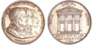 Jeton en argent - Académie de Rouen 1744 Jeton en argent - Académie de Rouen 1744