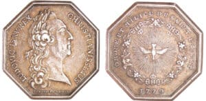 Louis XV (1715-1774) - Jeton en argent - Ordre et milice du Saint Esprit 1770 Louis XV (1715-1774) - Jeton en argent - Ordre et milice du Saint Esprit 1770