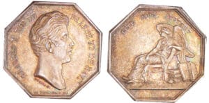 Charles X (1824-1830) - Jeton en argent - Elle nous instruit Charles X (1824-1830) - Jeton en argent - Elle nous instruit