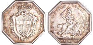 Jeton en argent - Crignon de Bonvalet maire d'Orléans 1786 Jeton en argent - Crignon de Bonvalet maire d'Orléans 1786