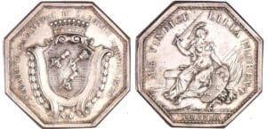 Jeton en argent - Massuau de Laborde maire d'Orléans 1783 Jeton en argent - Massuau de Laborde maire d'Orléans 1783