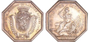 Jeton en argent - Massuau de Laborde maire d'Orléans 1783 Jeton en argent - Massuau de Laborde maire d'Orléans 1783