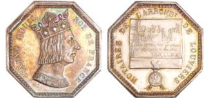 Jeton en argent - Notaires de Louviers 1829 Jeton en argent - Notaires de Louviers 1829