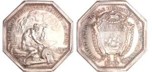 Jeton en argent - Administration royale des eaux de Paris 1788 Jeton en argent - Administration royale des eaux de Paris 1788