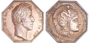 Charles X (1824-1830) - Jeton en argent - Conseil honoraire des musées royaux Charles X (1824-1830) - Jeton en argent - Conseil honoraire des musées royaux