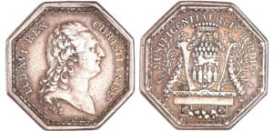Louis XVI (1774-1792) - Jeton en argent - Récompense de la ville de Bordeaux 1784 Louis XVI (1774-1792) - Jeton en argent - Récompense de la ville de Bordeaux 1784