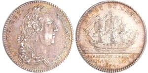 Louis XV (1715-1774) - Jeton en argent - Chambre de commerce de la Rochelle 1734 Louis XV (1715-1774) - Jeton en argent - Chambre de commerce de la Rochelle 1734