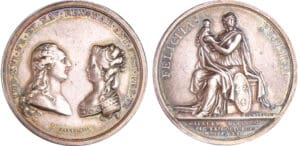 Louis XV (1715-1774) - Médaille - Mariage du dauphin LOUIS X (futur LOUIS XVI) 1770 Louis XV (1715-1774) - Médaille - Mariage du dauphin LOUIS X (futur LOUIS XVI) 1770