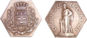 Jeton en argent - Chambre de commerce de Bourges (1880-) Jeton en argent - Chambre de commerce de Bourges (1880-)