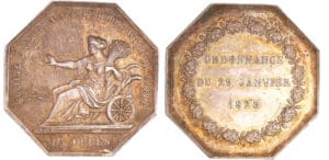 Jeton en argent - Société d'assurance mutuelle contre la gréle 1823 (1845-1860) Jeton en argent - Société d'assurance mutuelle contre la gréle 1823 (1845-1860)