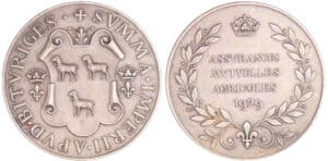 Jeton en argent - Assurances mutuelles agricoles de Bourges 1929 Jeton en argent - Assurances mutuelles agricoles de Bourges 1929