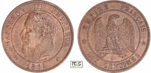 Napoléon III (1852-1870) - 10 centimes tête laurée 1864 A (Paris)