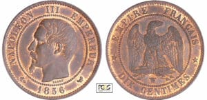 Napoléon III (1852-1870) - 10 centimes tête nue 1856 W (Lille)