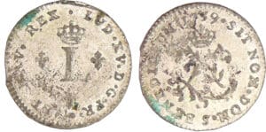 Louis XV (1715-1774) - Double sol de billon - 1739 S (Reims)