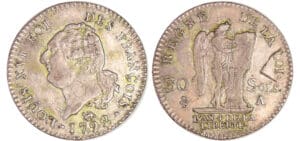 Constitution (1791-1792) - 30 sols type FRANCOIS 1792 A (Paris) 2ème sem Constitution (1791-1792) - 30 sols type FRANCOIS 1792 A (Paris) 2ème sem