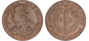 Constitution (1791-1792) - 3 deniers type FRANCOIS 1792 DL barré (Lyon)