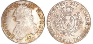 Louis XVI (1774-1792) - Ecu aux branches d’olivier - 1789 L (Bayonne)