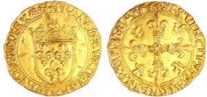 François 1er (1515-1547) - Ecu d'or au soleil - 5ème type - Lyon François 1er (1515-1547) - Ecu d'or au soleil - 5ème type - Lyon