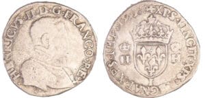 Henri II (1547-1559) - Teston à la tête nue - 1er type - 1553 I (Limoges) Henri II (1547-1559) - Teston à la tête nue - 1er type - 1553 I (Limoges)