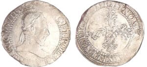 Henri III (1574-1589) - Franc au col plat - 1578 B (Rouen) Henri III (1574-1589) - Franc au col plat - 1578 B (Rouen)