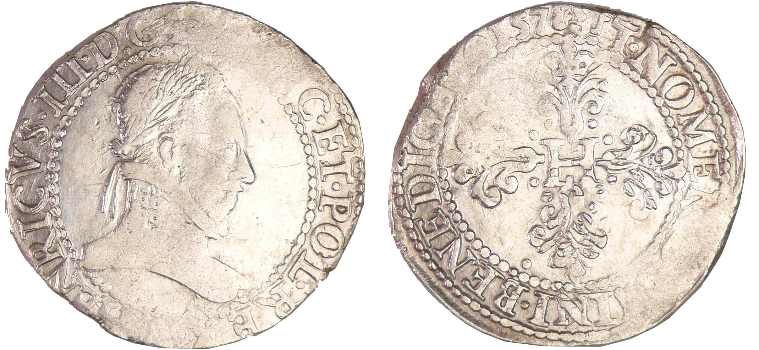 Henri III (1574-1589) - Franc au col plat - 1578 B (Rouen) Henri III (1574-1589) - Franc au col plat - 1578 B (Rouen)