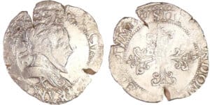 Henri III (1574-1589) - Demi-franc au col plat - 1587 X (Amiens) Henri III (1574-1589) - Demi-franc au col plat - 1587 X (Amiens)