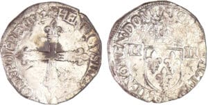 Henri III (1574-1589) - Quart d'écu - 1582 T (Nantes) Henri III (1574-1589) - Quart d'écu - 1582 T (Nantes)