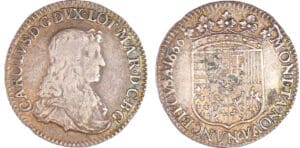 Lorraine - Duché de Lorraine - Charles IV - Demi-teston 1666 (Nancy) Lorraine - Duché de Lorraine - Charles IV - Demi-teston 1666 (Nancy)