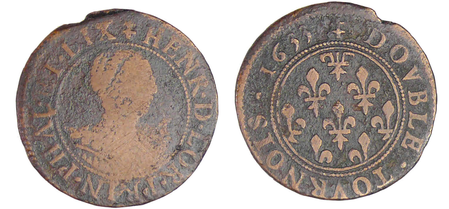 Lorraine - Henriette de Lorraine - Double tournois 1633 - Frappe médaille - Phalsbourg Lixhein Lorraine - Henriette de Lorraine - Double tournois 1633 - Frappe médaille - Phalsbourg Lixhein