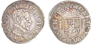Lorraine - Duché de Lorraine - Charles III - Quart de teston au buste vieux et au col plat (Nancy) Lorraine - Duché de Lorraine - Charles III - Quart de teston au buste vieux et au col plat (Nancy)