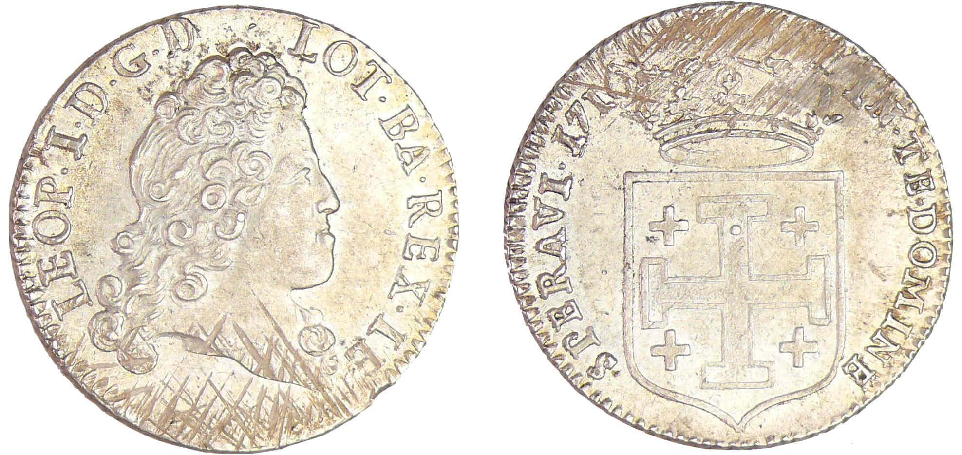 Lorraine - Duché de Lorraine - Léopold 1er - Teston 1716 (Nancy) Lorraine - Duché de Lorraine - Léopold 1er - Teston 1716 (Nancy)