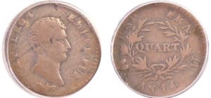 Napoléon 1er (1804-1814) - 1/4 de franc empereur An 14 U (Turin) Napoléon 1er (1804-1814) - 1/4 de franc empereur An 14 U (Turin)
