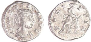 Julia Maésa - Denier (218-220, Rome) - La Pudeur Julia Maésa - Denier (218-220, Rome) - La Pudeur