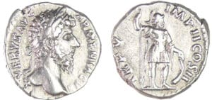 Lucius Vérus - Denier (164, Rome) - Mars Lucius Vérus - Denier (164, Rome) - Mars
